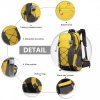 KONO outdoorový sportovní / turistický batoh  40L - žlutá