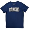 Nirvana Unisex bavlněné tričko : Box Logo - modré