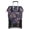 PUNTA nákupní taška na kolečkách s výsuvnou rukojetí - 40L - květinová modrá