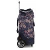 PUNTA nákupní taška na kolečkách s výsuvnou rukojetí - 40L - květinová modrá