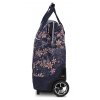 PUNTA nákupní taška na kolečkách s výsuvnou rukojetí - 40L - květinová modrá