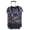 PUNTA nákupní taška na kolečkách s výsuvnou rukojetí - 40L - květinová modrá