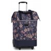 PUNTA nákupní taška na kolečkách s výsuvnou rukojetí - 40L - květinová modrá