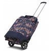 PUNTA nákupní taška na kolečkách s výsuvnou rukojetí - 40L - květinová modrá