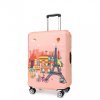 Elastický obal na kufr France M - růžový