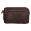 Hide & Stitches Japura unisex taška na zápěstí - tmavě hnědá