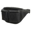 Hide & Stitches Idaho kožená unisex ledvinka - černá