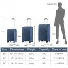 KONO travel set kufrů polypropylén - 40L, 68L, 97L - navy