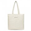 Miss Lulu velkokapacitní plátěná nákupní taška na rameno - béžová
