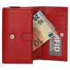 Double-D dámská kožená peněženka 02C335 - červená