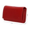 Double-D dámská kožená peněženka 02C335 - červená