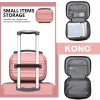 KONO Set 4 cestovních kufrů s horizontálním designem - ABS - nude - 10L/44L/66L/96L