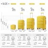 KONO Set 4 kufrů z polypropylenu - 15L, 44L, 77L, 111L - žlutá