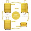 KONO Set 4 kufrů z polypropylenu - 15L, 44L, 77L, 111L - žlutá