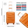KONO Cestovní kufr na kolečkách s TSA zámkem 39L - oranžová