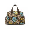 Kono crossbody taška Multipocket Flower - hnedá