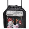 Beagles Shop & Go nákupní taška na kolečkách Flower - černá