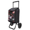 Beagles Shop & Go nákupní taška na kolečkách Flower - černá