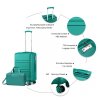 KONO Sada 2 zavazadel - ABS kufr 44L s cestovní taškou 20L - tyrkysová