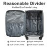 British Traveller Suitcase zvětšitelný kufr s měkkým povrchem a TSA zámkem - šedý - 75L