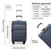 British Traveller Suitcase kufr s měkkým povrchem a s přihrádkou na notebook - navy - 40L