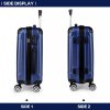 Sada 3 cestovních kufrů na kolečkách Kono ABS - Navy - 41/78/102L