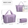 KONO set variabilní cestovní taška a kosmetická taštička - fialová - 26L