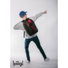 BAAGL Školní voděodolný Batoh eARTh Batman Red 18L - černý