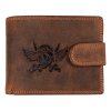 WILD pánská peněženka s přezkou - LEBKA - hnědá