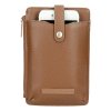 Crossbody taška na mobil s peněženkou Pepe Jeans Elia - hnědá