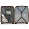 Příruční ABS+PC kufr Kono s TSA zámkem - 33L - černo hnědá