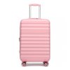 Rozšířitelný ABS+PC kufr Kono s TSA zámkem - 57L - růžová