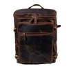 Batoh pravá kůže velký - 16L - hnědý
