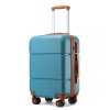 Cestovní sada 3 kusů - kabinový kufr, cestovní taška a kosmetička KONO - Tyrkysovo-hnědá - 33L