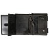 Pánská kožená peněženka se dvěma přezkami a řetízkem (RFID) - King of the Road - černá