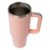 Stylový termohrnek s brčkem - Světle růžová - 1,18L