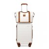 KONO 3dílná sada kabinový kufr 40L a cestovní zavazadlo - béžovo-hnědá