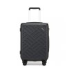 Kabinový skořepinový kufr 31 L - Geometrický vzor -  ABS+PC - Supercase - černý