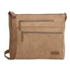 Beagles Brunete dámská crossbody kabelka dvoukomorová - taupe