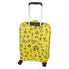 Elastický obal na kufr - Svět - žluto černý - Abbara