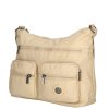 Dámská taška na rameno multipocket Crinkle Enrico Benetti - béžová