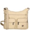 Dámská taška na rameno multipocket Crinkle Enrico Benetti - béžová