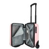 Kabinový kufr podsedadlový ABS 22L Enrico Benetti - růžový - dvě kolečka
