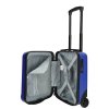 Kabinový kufr podsedadlový ABS 22L Enrico Benetti - modrý - dvě kolečka