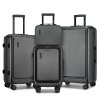 Sada 4 pevných kufrů KONO ABS+PC - 9.6/35.8/61.2/93.38 L - šedá