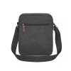 Crossbody plátěná taška KONO - černá - 27 cm