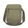 Crossbody plátěná taška KONO - zelená - 27 cm