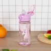 Tritanová láhev na pití s brčkem BAAGL Rainbow Unicorn, 500 ml