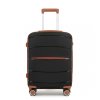 Moderní kabinový kufr Kono - PP - černo-hnědý - 38 L