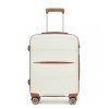Moderní kabinový kufr Kono - PP - béžovo-hnědá - 38 L